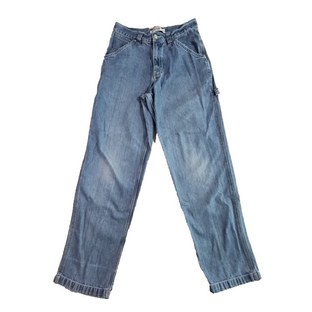 Route 66 Jeans Men's Size 32x34 Light Wash‎ Denim Carpenter Boot Cut 100% Cotton